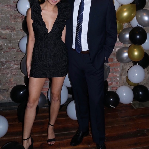 Free People Manuela black mini dress XS Saylor - Picture 3 of 4